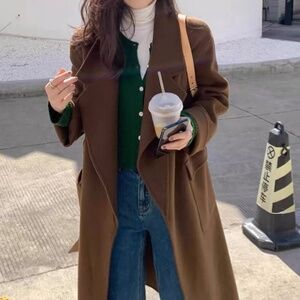 100% wool Hand-Stitched Double-Faced Coat – Size M (Recently Dry Cleaned)